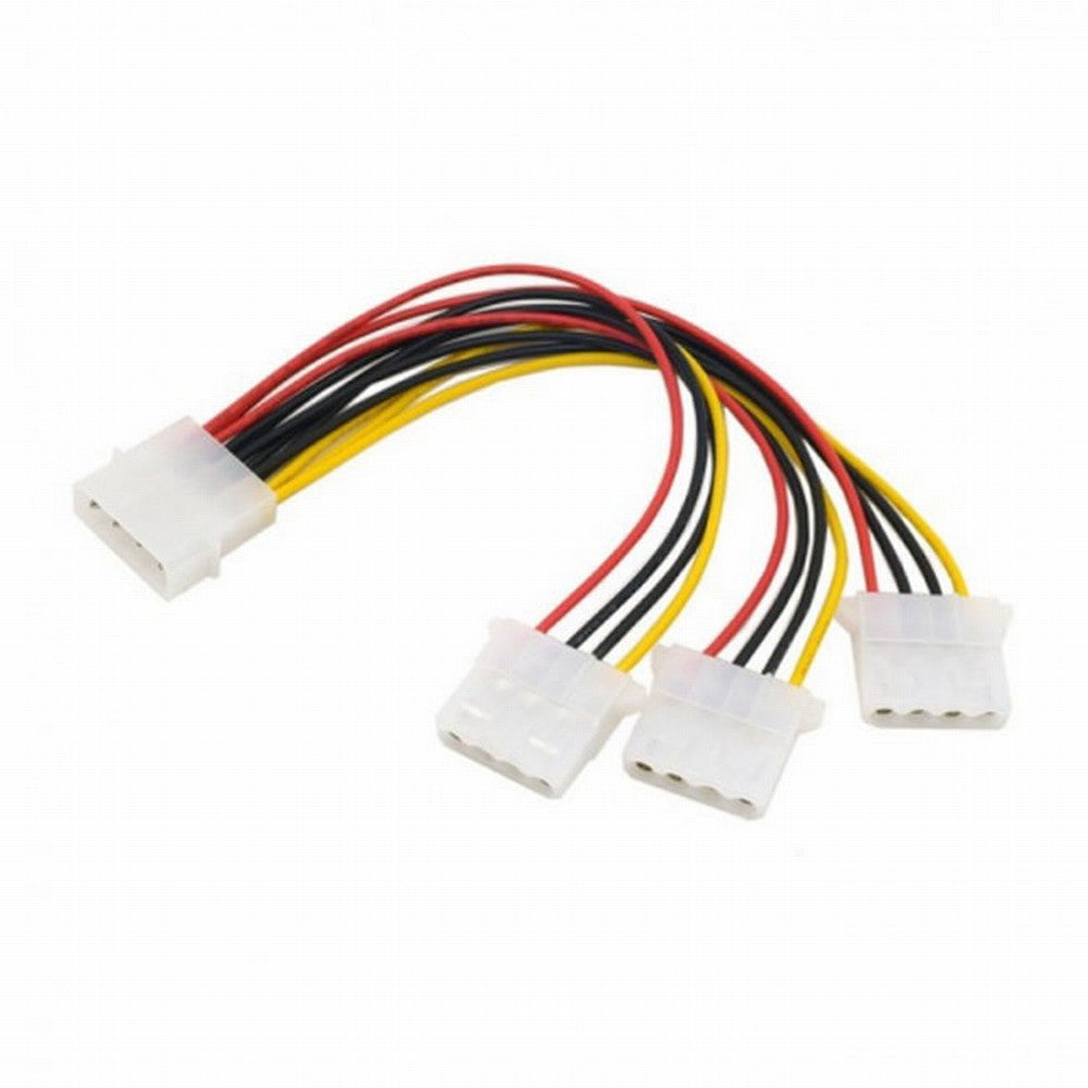 CY IDE 4 Pin Male to 3 IDE Female Y Type Splitter Power supply Extension Cable 10cm for Hard Disk SA-086