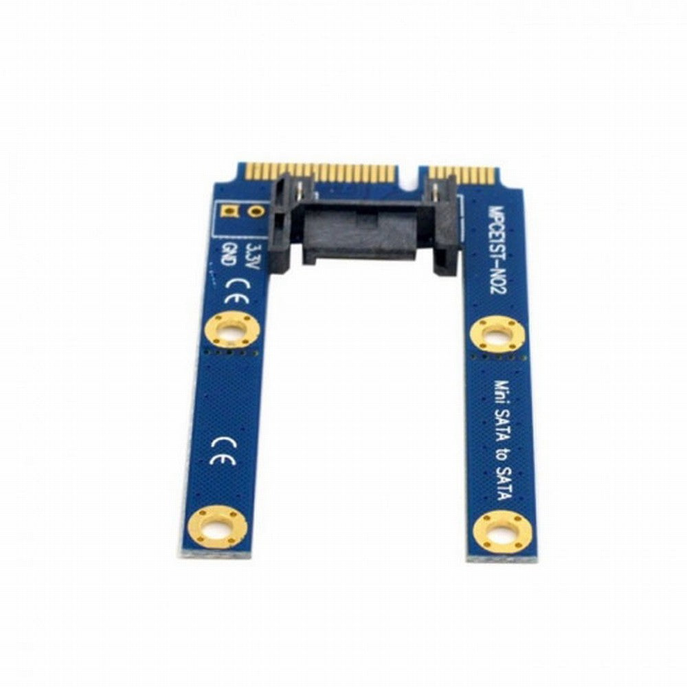 CY 50mm Mini PCI-E mSATA SSD to Flat SATA 7pin Hard Disk Drive PCBA Extension Adapter SA-090