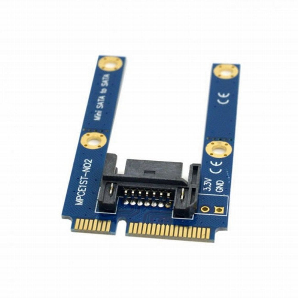 CY 50mm Mini PCI-E mSATA SSD to Flat SATA 7pin Hard Disk Drive PCBA Extension Adapter SA-090