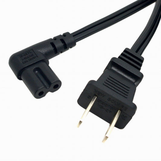 CY USA 2pin Male to 90 Degree Right Angled IEC 320 C7 Power Supply Cord cable 1M PW-039