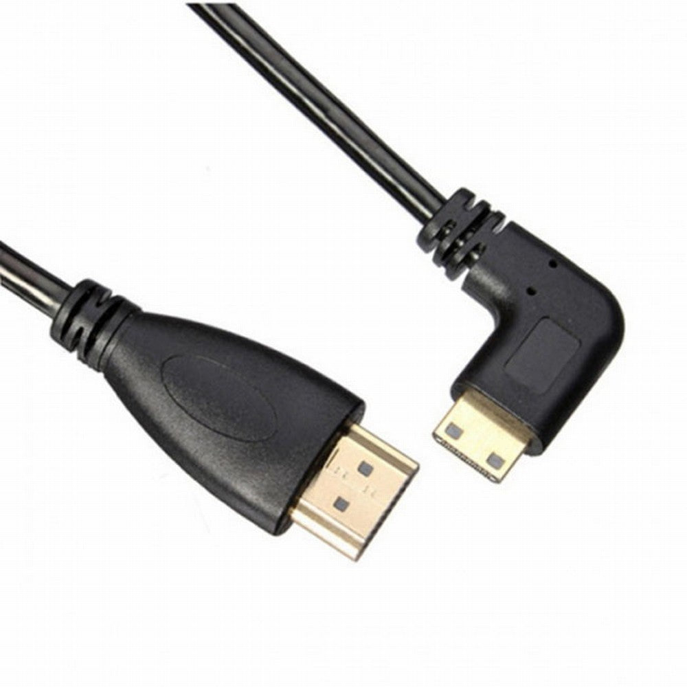 CY 90 Degree Right Angled Type Mini HDMI Male to HDMI Male Stretch Spring Cable 4K 60hz 1.2m HD-108-RI