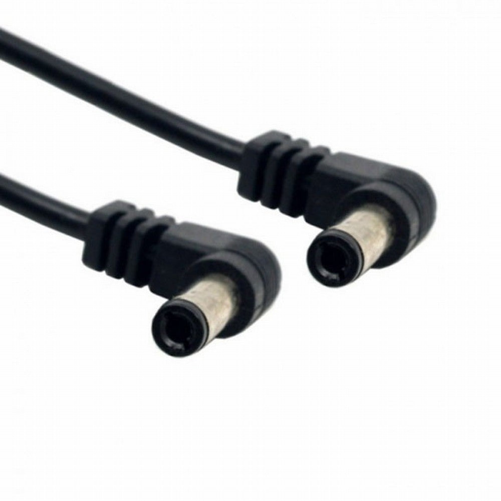 CY DC Power 5.5 x 2.1mm / 2.5mm Male to 5.5 2.1/2.5mm Male Plug Cable Right Angled 90 Degree 60cm PW-051