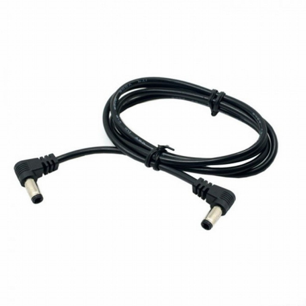 CY DC Power 5.5 x 2.1mm / 2.5mm Male to 5.5 2.1/2.5mm Male Plug Cable Right Angled 90 Degree 60cm PW-051