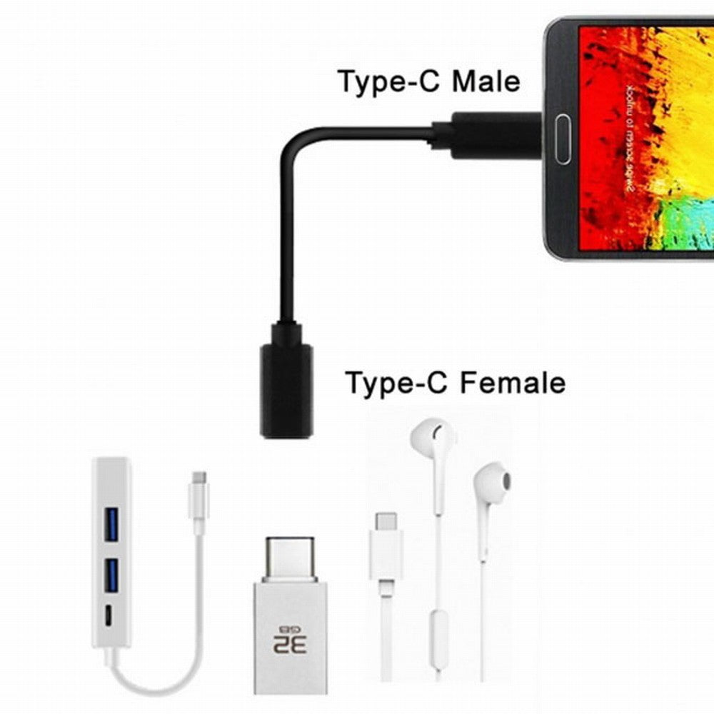 CY USB-C USB 3.1 Type C Male to Female Extension Data Cable for Laptop Macbook Tablet Mobile Phone 2m UC-218-BK-2.0M