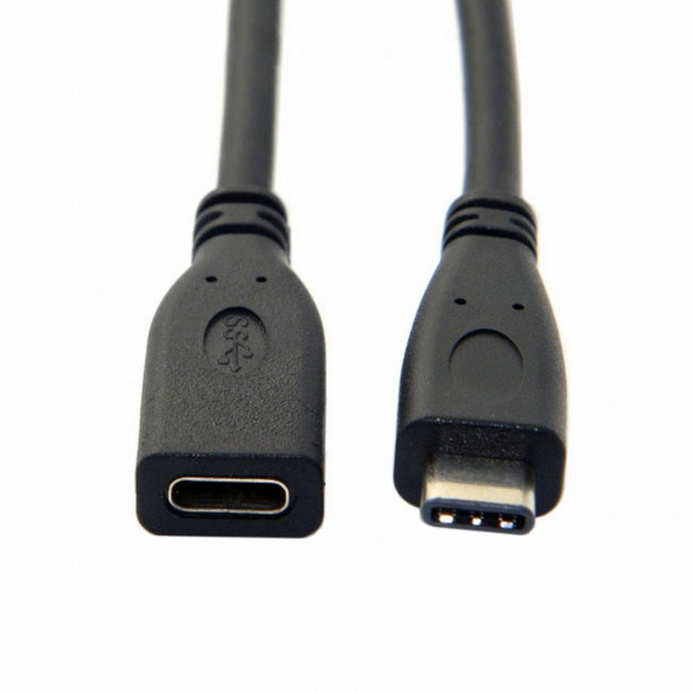 CY USB-C USB 3.1 Type C Male to Female Extension Data Cable for Macbook Tablet Mobile Phone 20cm UC-218-BK-0.2M