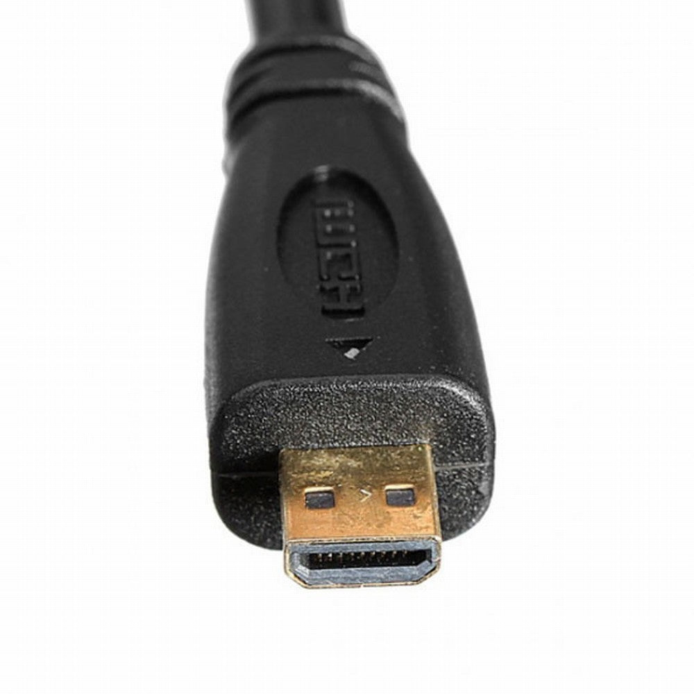 CY Micro HDMI Male to HDMI Male Stretch Spring Cable 4K 60hz for TF201 XOOM A500 Tablet HD-110-BK