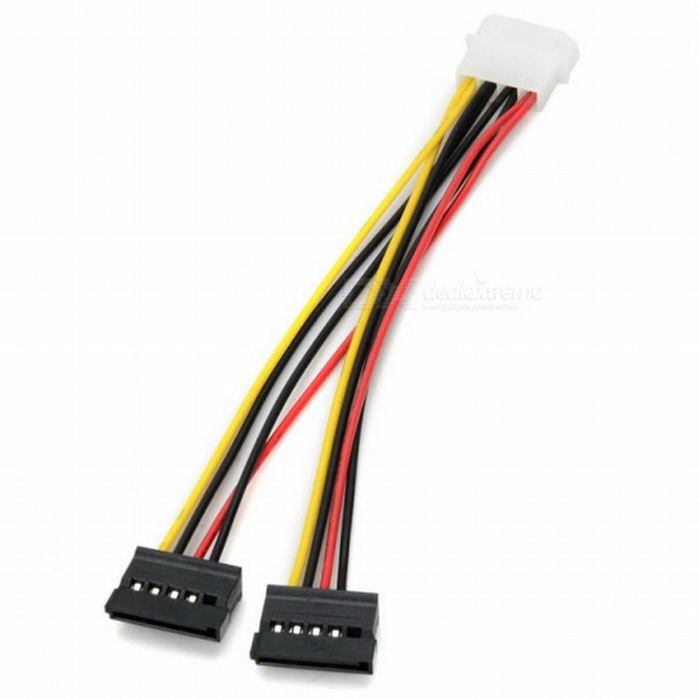 CY IDE to Dual SATA II 15pin Y Splitter 10cm Hard Disk Power Supply Extension Cable SA-056