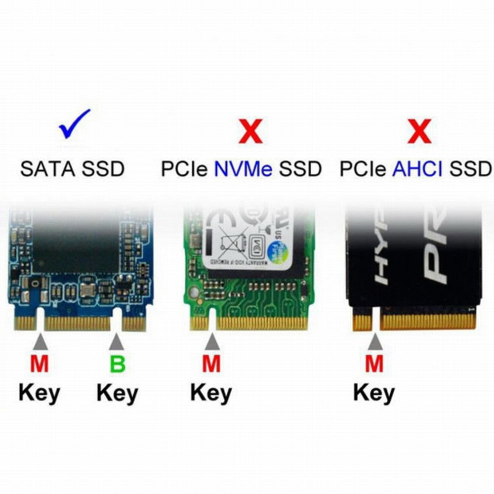 CY M.2 NGFF B/M-key 2 Lane SSD to 7mm 2.5" SATA 22pin hard disk case PCBA for E431 E531 X240S Y410P Y510P SA-123