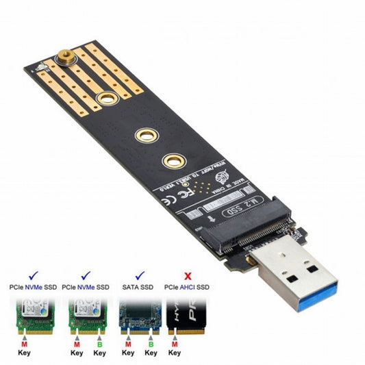 CY USB 3.0 to NVME M-key M.2 NGFF SATA SSD External PCBA Case Conveter Adapter RTL9210B Chipset U3-057-2280MM