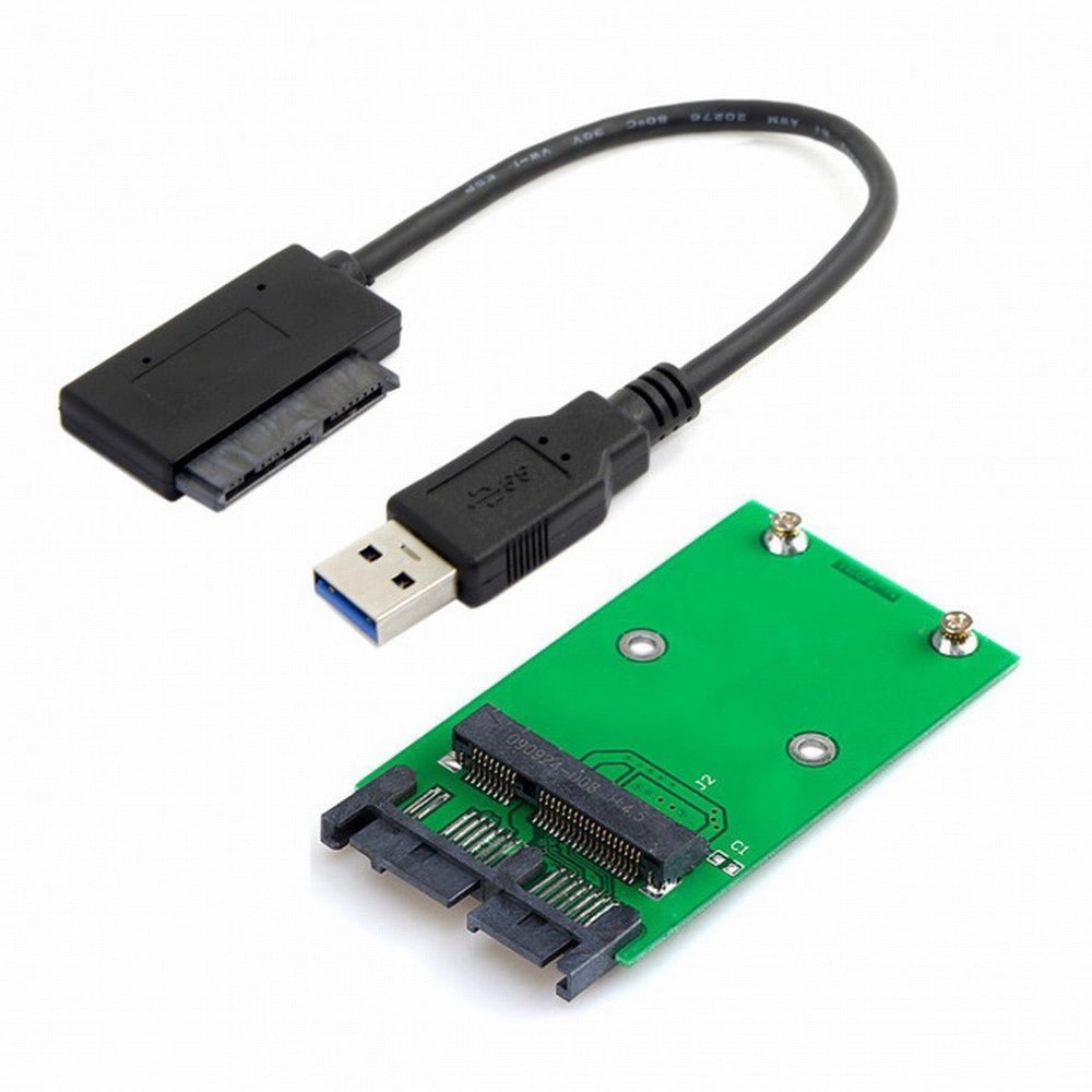 CY USB 3.0 to mSATA 50Pin SSD 1.8" Micro SATA 7+9 16pin Adapter Add on Cards PCBA SA-119+U3-068