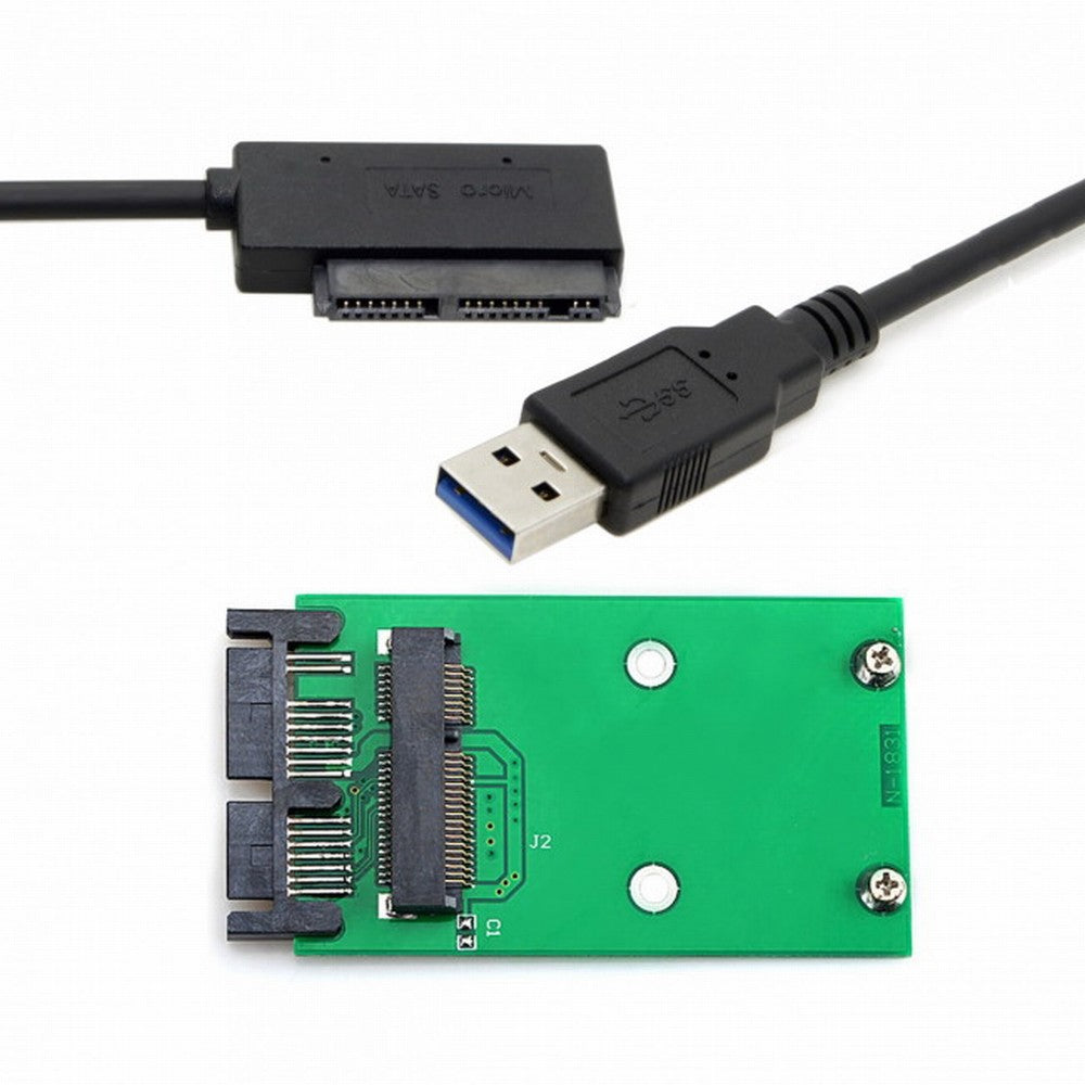 CY USB 3.0 to mSATA 50Pin SSD 1.8" Micro SATA 7+9 16pin Adapter Add on Cards PCBA SA-119+U3-068