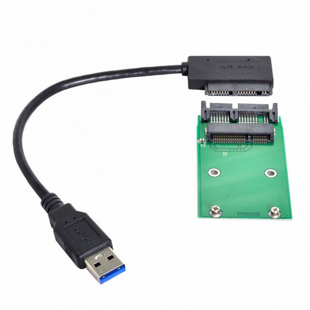 CY USB 3.0 to mSATA 50Pin SSD 1.8" Micro SATA 7+9 16pin Adapter Add on Cards PCBA SA-119+U3-068