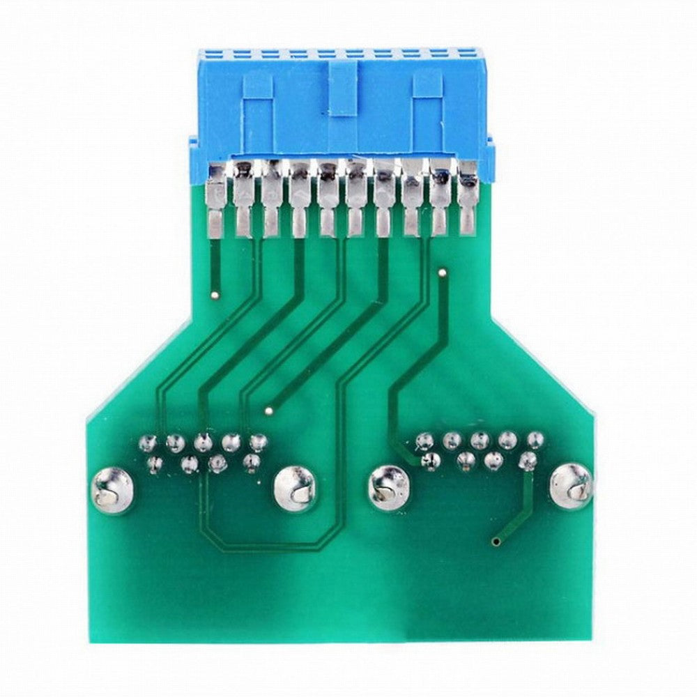 CY Dual USB 3.0 A Type Female to Motherboard 20/19 Pin Box Header Slot Adapter PCBA U3-079-UP