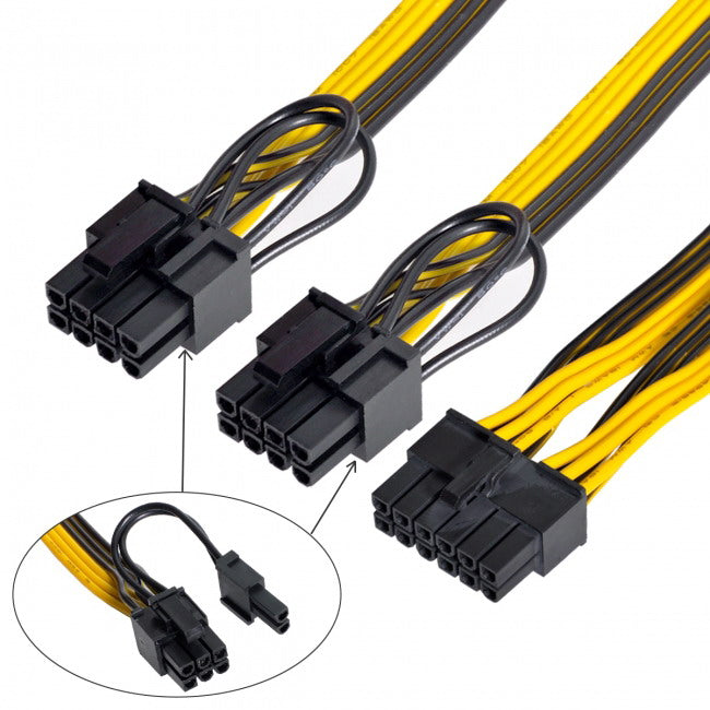 CY 12Pin to ATX Dual 8Pin 6Pin Splitter GPU Graphics Card Modular Power Supply Cable for 3080 3090 AX850 AX750 AX650 PW-026