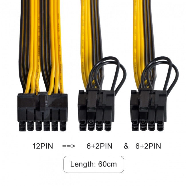 CY 12Pin to ATX Dual 8Pin 6Pin Splitter GPU Graphics Card Modular Power Supply Cable for 3080 3090 AX850 AX750 AX650 PW-026