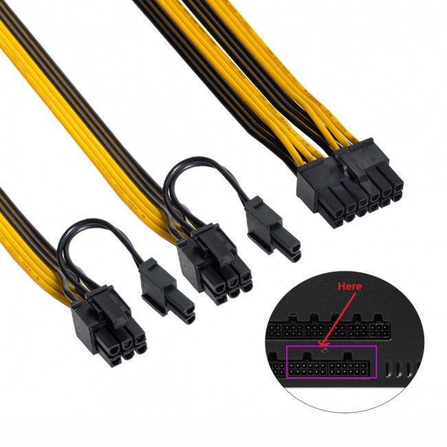 CY 12Pin to ATX Dual 8Pin 6Pin Splitter GPU Graphics Card Modular Power Supply Cable for 3080 3090 AX850 AX750 AX650 PW-026