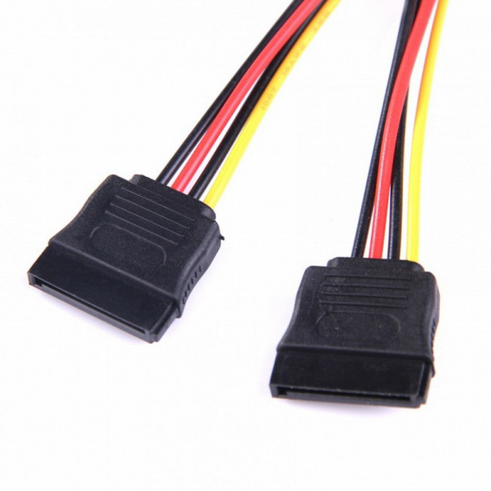 CY IDE to Dual SATA II 15pin Y Splitter 10cm Hard Disk Power Supply Extension Cable SA-056