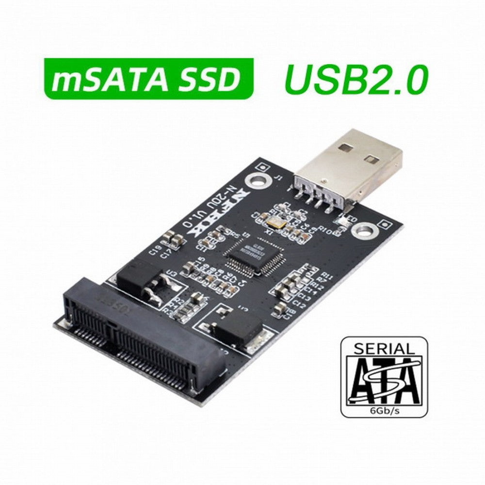 CY Mini PCI-E mSATA to USB 2.0 External SSD PCBA Conveter Adapter Pen Driver Card without Case U2-008