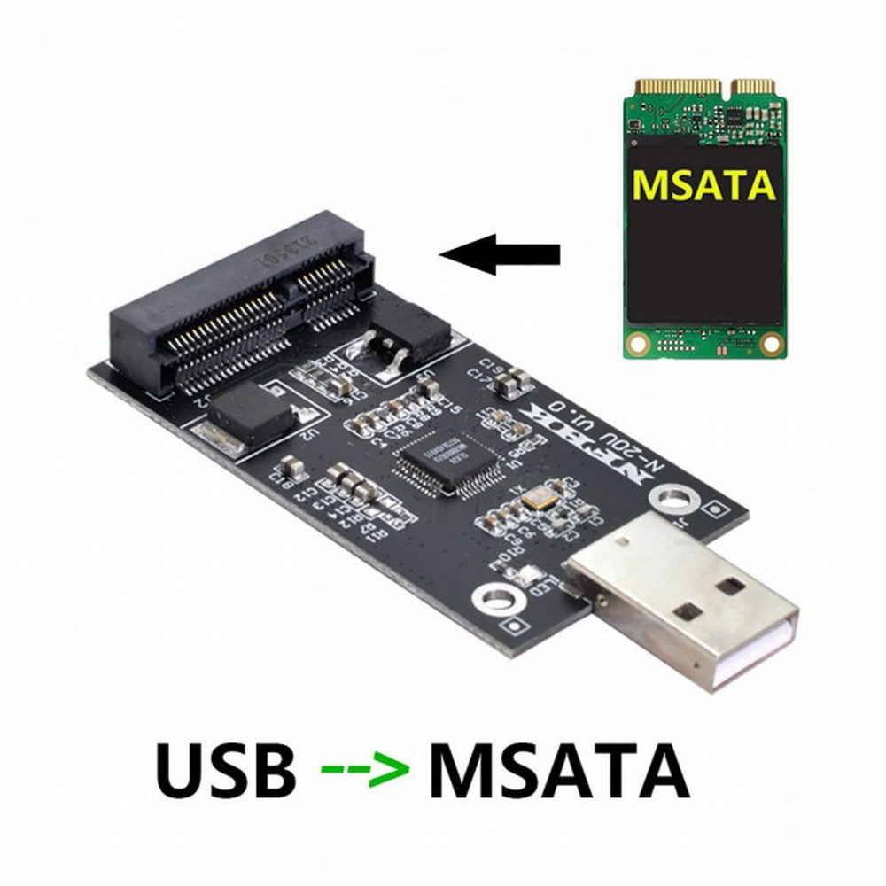 CY Mini PCI-E mSATA to USB 2.0 External SSD PCBA Conveter Adapter Pen Driver Card without Case U2-008