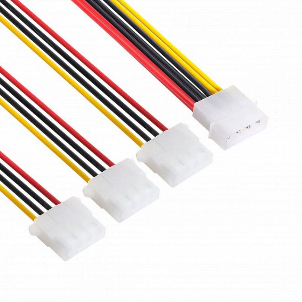 CY IDE 4 Pin Male to 3 IDE Female Y Type Splitter Power supply Extension Cable 10cm for Hard Disk SA-086