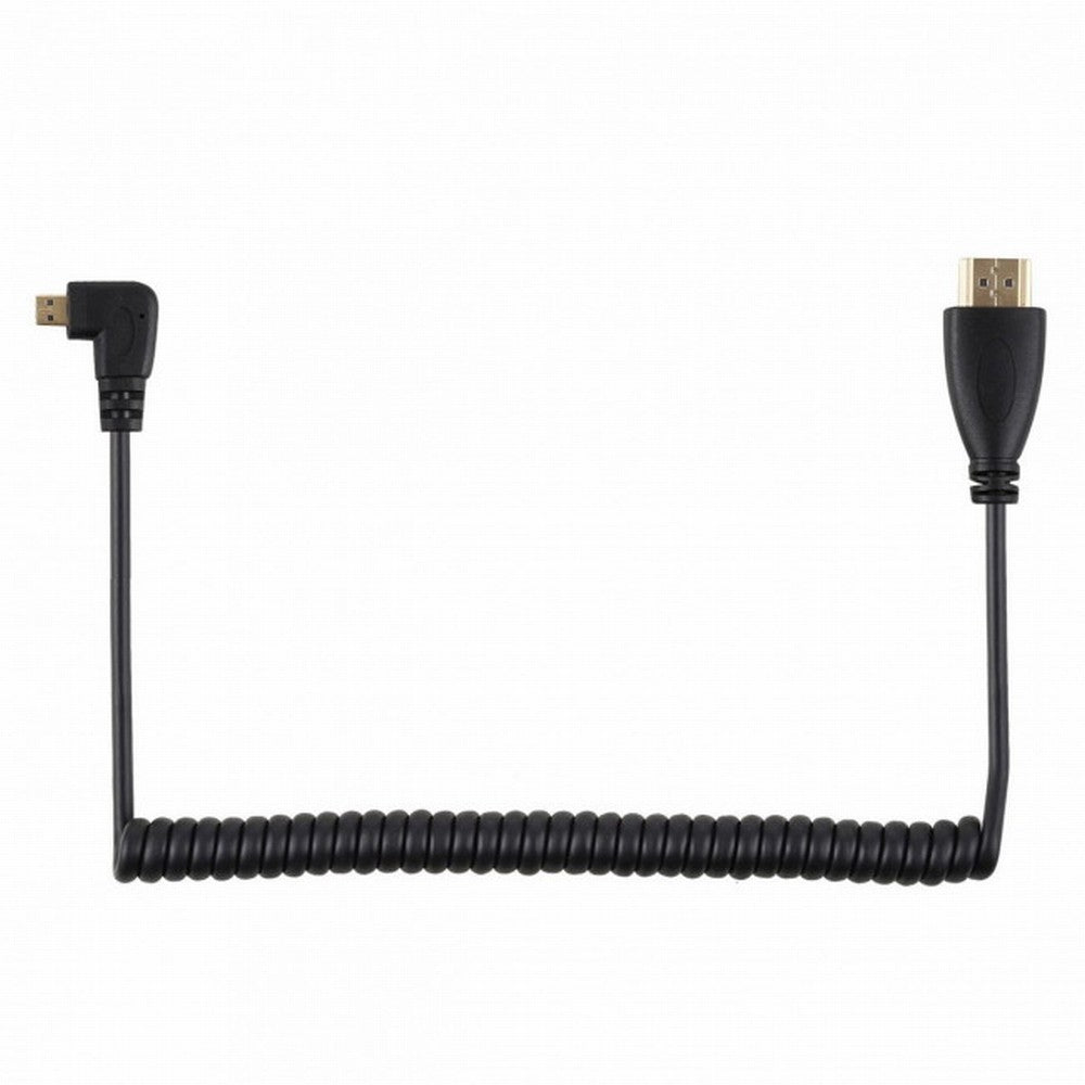 CY Stretch Left Angled 90 Degree Micro HDMI to HDMI Male HDTV Cable 4K for Cell Phone Tablet Camera HD-110-LE