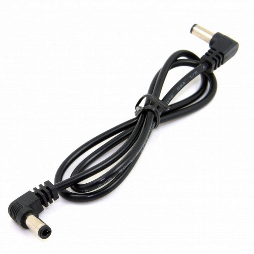 CY DC Power 5.5 x 2.1mm / 2.5mm Male to 5.5 2.1/2.5mm Male Plug Cable Right Angled 90 Degree 60cm PW-051