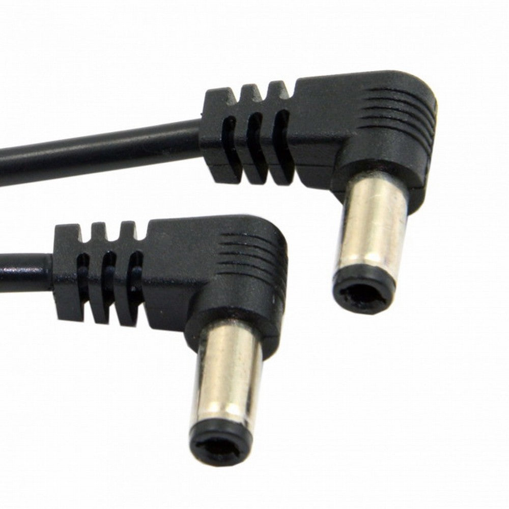 CY DC Power 5.5 x 2.1mm / 2.5mm Male to 5.5 2.1/2.5mm Male Plug Cable Right Angled 90 Degree 60cm PW-051