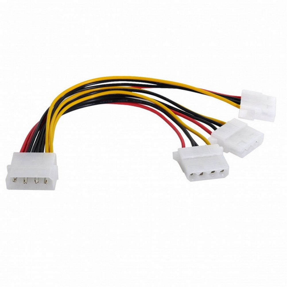 CY IDE 4 Pin Male to 3 IDE Female Y Type Splitter Power supply Extension Cable 10cm for Hard Disk SA-086