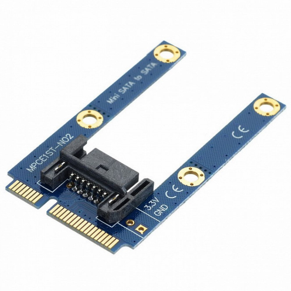 CY 50mm Mini PCI-E mSATA SSD to Flat SATA 7pin Hard Disk Drive PCBA Extension Adapter SA-090