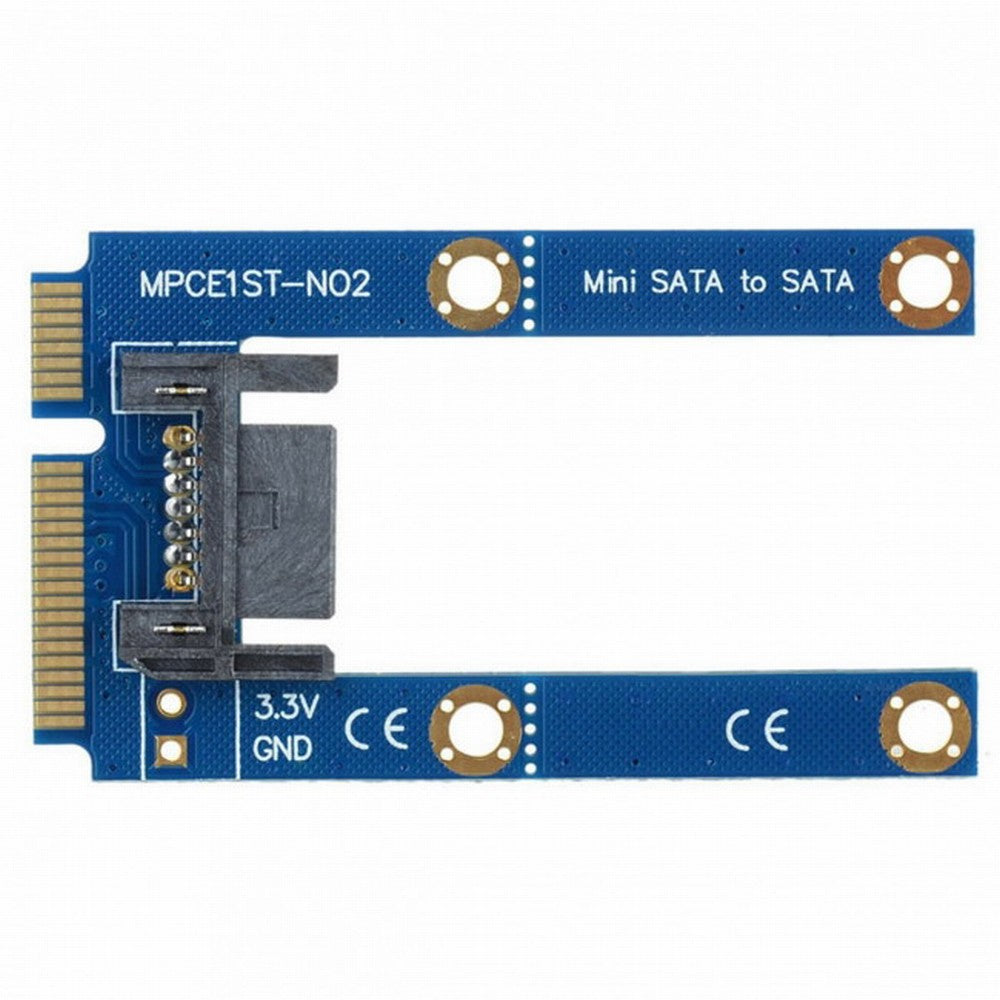 CY 50mm Mini PCI-E mSATA SSD to Flat SATA 7pin Hard Disk Drive PCBA Extension Adapter SA-090