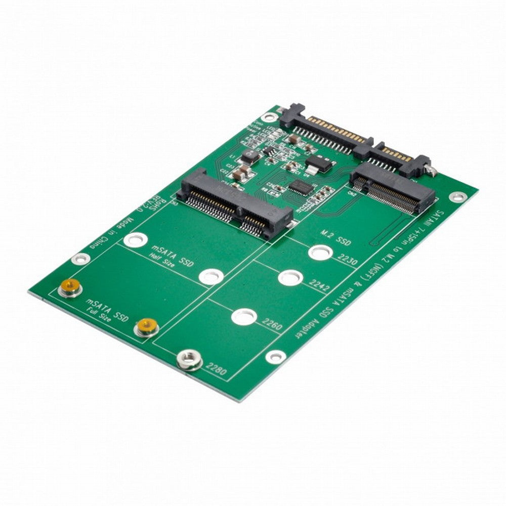 CY 2 in 1 Combo Mini PCI- E 2 Lane M.2 NGFF mSATA SSD to SATA 3.0 III Adapter Converter PCBA SA-130