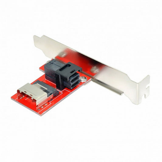 CY PCI-Express 4.0 Mini SAS SFF-8087 to SAS HD SFF-8643 PCBA Female Adapter With Bracket SF-040