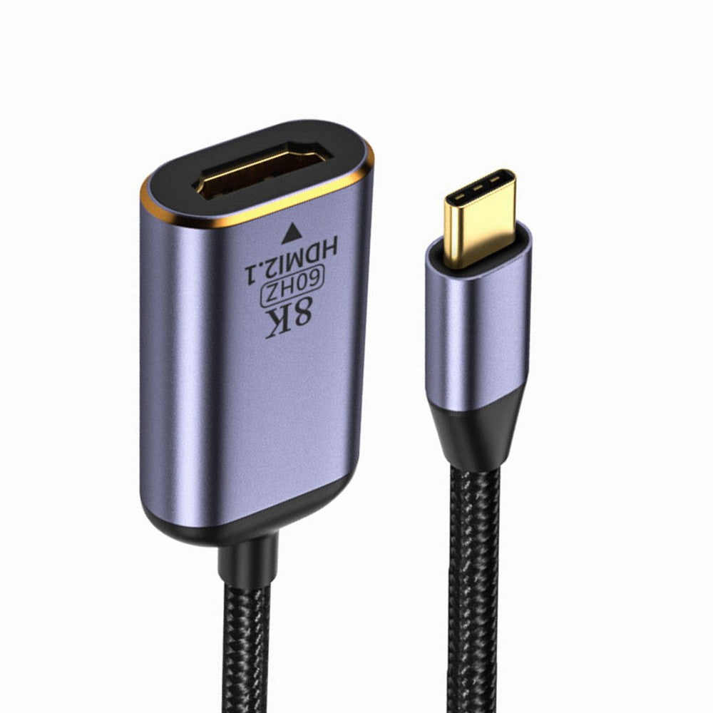 CY USB4 USB-C Type-C Source to Female HDMI 2.1 Cable Display 8K 60HZ UHD 4K HDMI Male Monitor UC-006-H8K