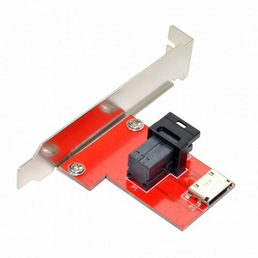 CY PCI-Express 4.0 Mini SAS HD SFF-8643 to Oculink SFF-8611 SFF-8612 PCBA Female Adapter With Bracket SF-042