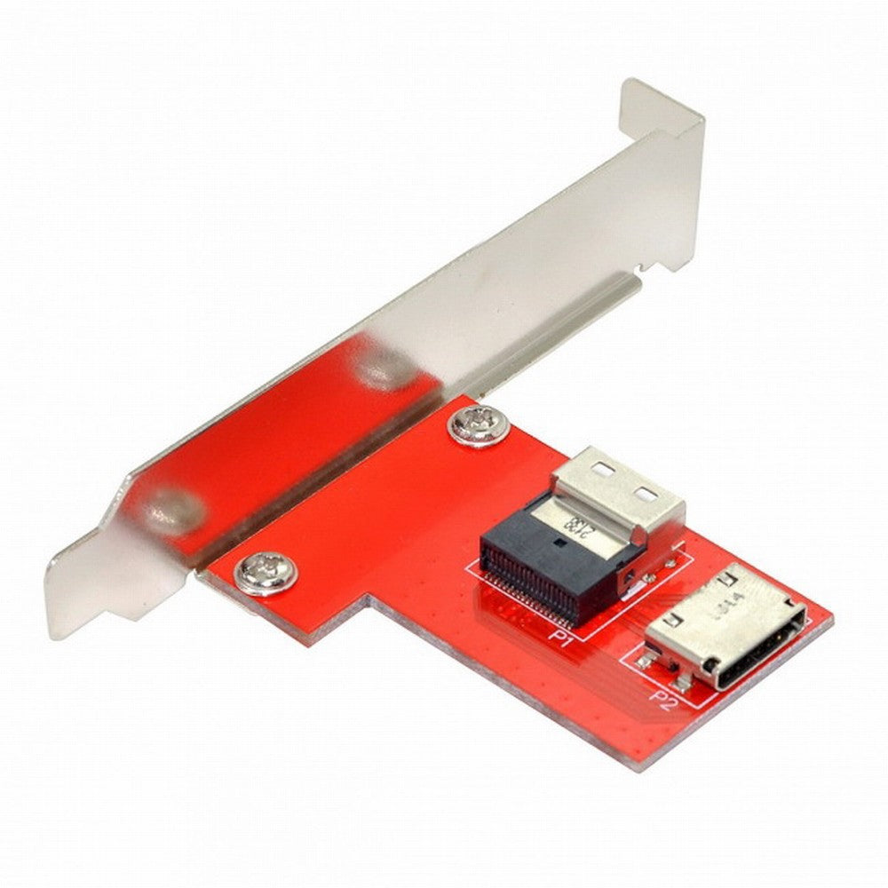 CY PCI-Express 4.0 Slimline SAS SFF-8654 to Oculink SFF-8611 SFF-8612 PCBA Female Adapter With Bracket SF-043