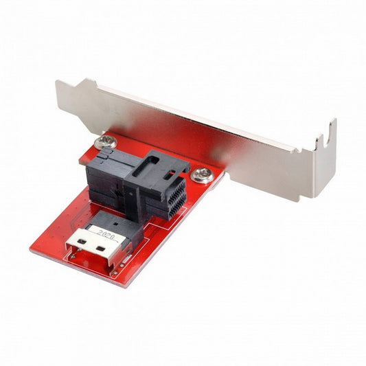 CY PCI-Express 4.0 Slimline SAS SFF-8654 to HD SFF-8643 PCBA Female Adapter With Bracket SF-044