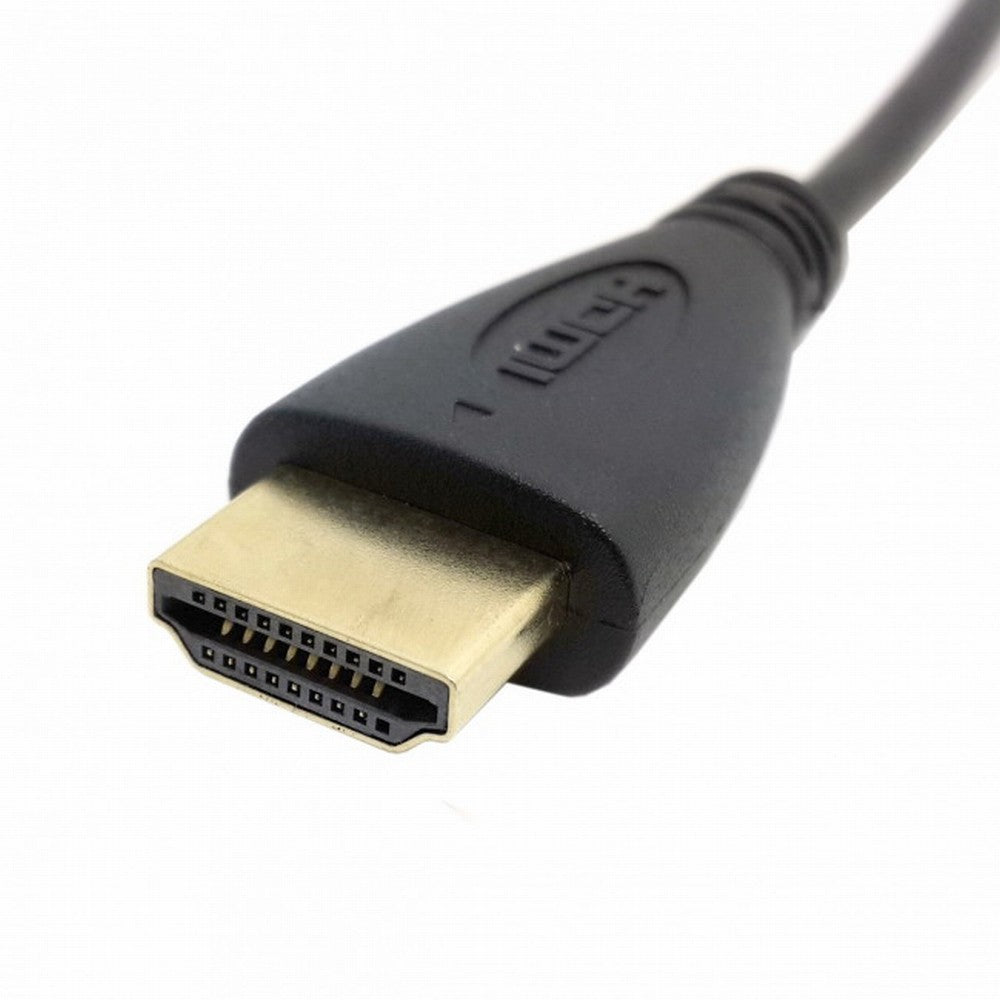 CY Left Angled 90 Degree Micro HDMI to HDMI Male HDTV Cable for Cell Phone Tablet Camera HD-066-LE