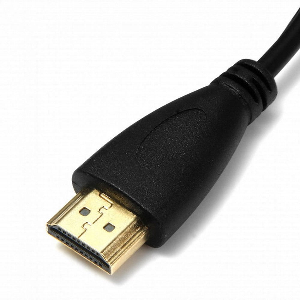 CY Right Angled 90 Degree Micro HDMI to HDMI Male HDTV Cable for Cell Phone Tablet Camera HD-066-RI