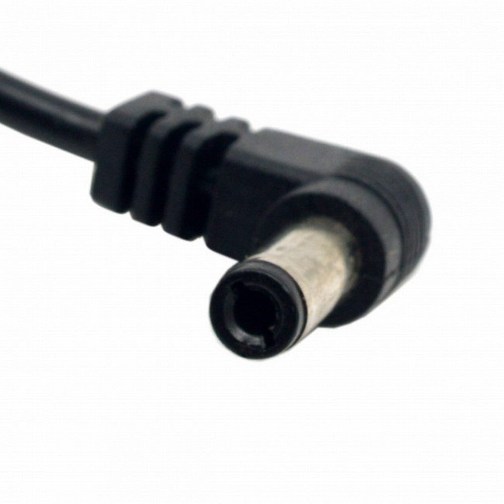 CY DC Power 5.5 x 2.1mm / 2.5mm Male to 5.5 2.1/2.5mm Male Plug Cable Right Angled 90 Degree 60cm PW-051