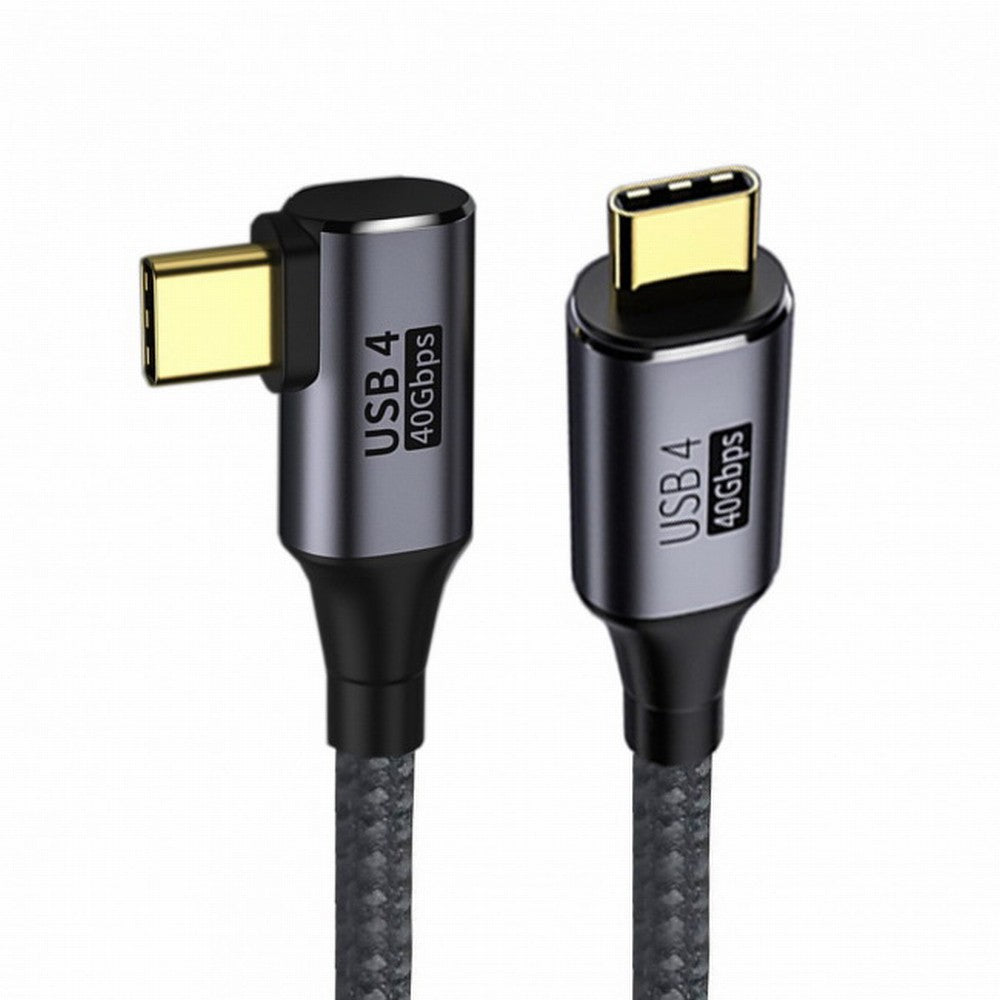 CY Angled USB4 Cable 40Gbps with 100W Charging and 8K@60Hz 5K@60Hz USB4.0 Compatible with Thunderbolt3/4 CC-UC-076-RI