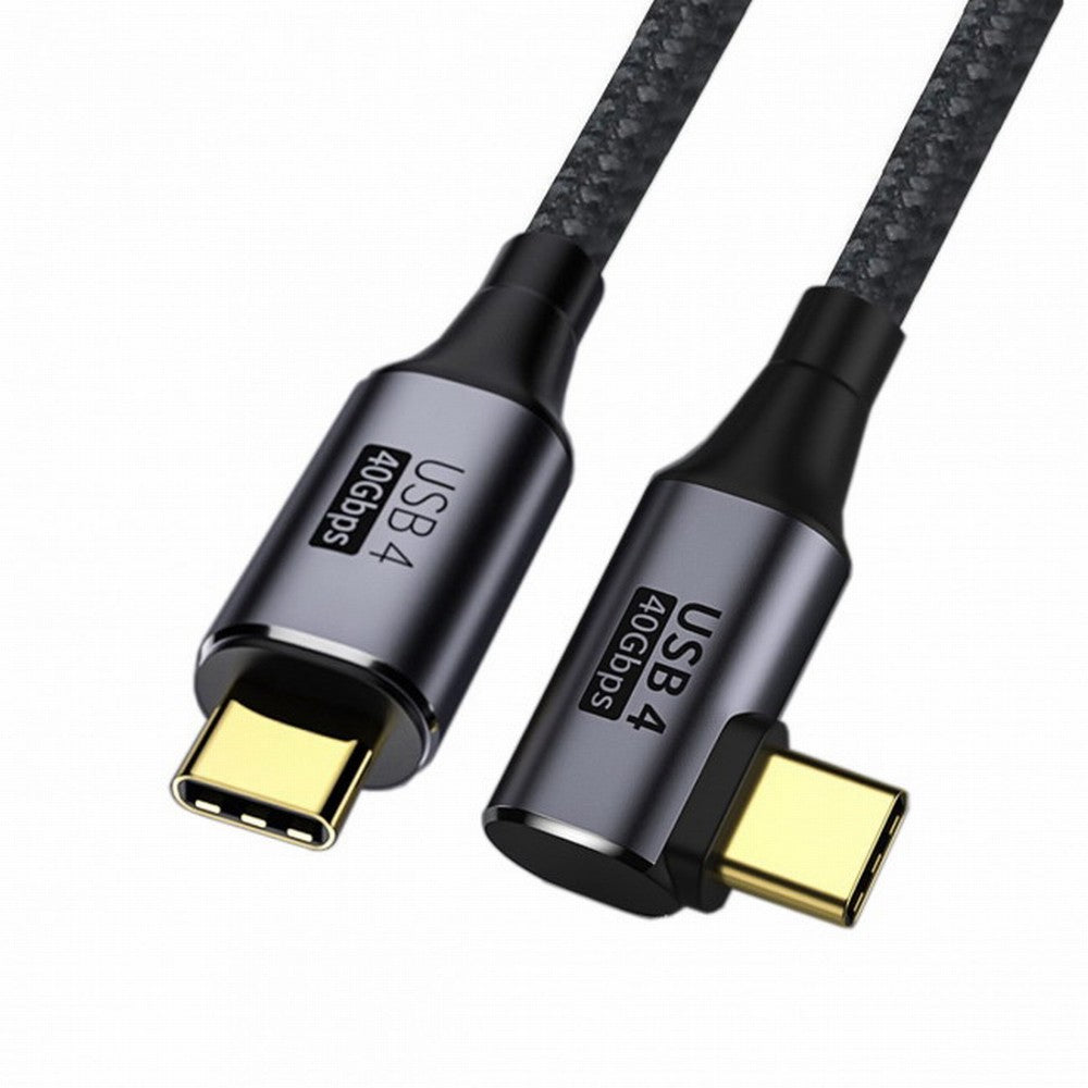 CY Angled USB4 Cable 40Gbps with 100W Charging and 8K@60Hz 5K@60Hz USB4.0 Compatible with Thunderbolt3/4 CC-UC-076-RI