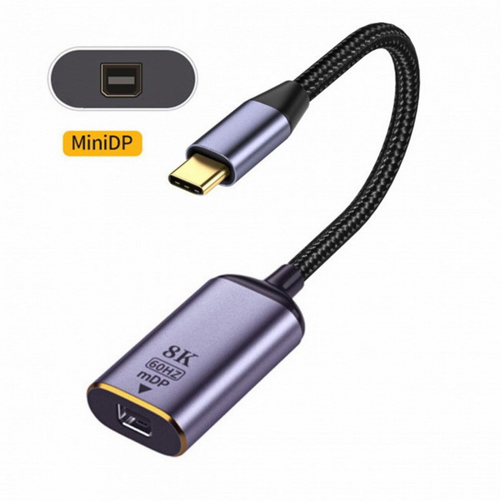 CY USB4 USB-C Type-C Source to MINI Displayport MINI-DP Female Cable Display 8K 60HZ UHD 4K Monitor Displays UC-006-M8K