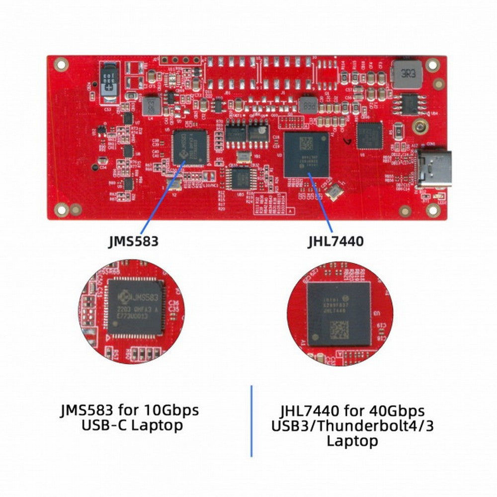 CY Type-C USB4 40Gbps to PCI-E SSD Nvme NGFF M-key Convert Card Cable USB-C 10Gbps JHL7440 JMS583 UC-116-OD