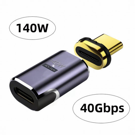 CY Magnetic Connector USB4 140W 40Gbps USB4 Type C Male to Female Adapter Power Data 8K Video for Laptop Phone UC-062-MF