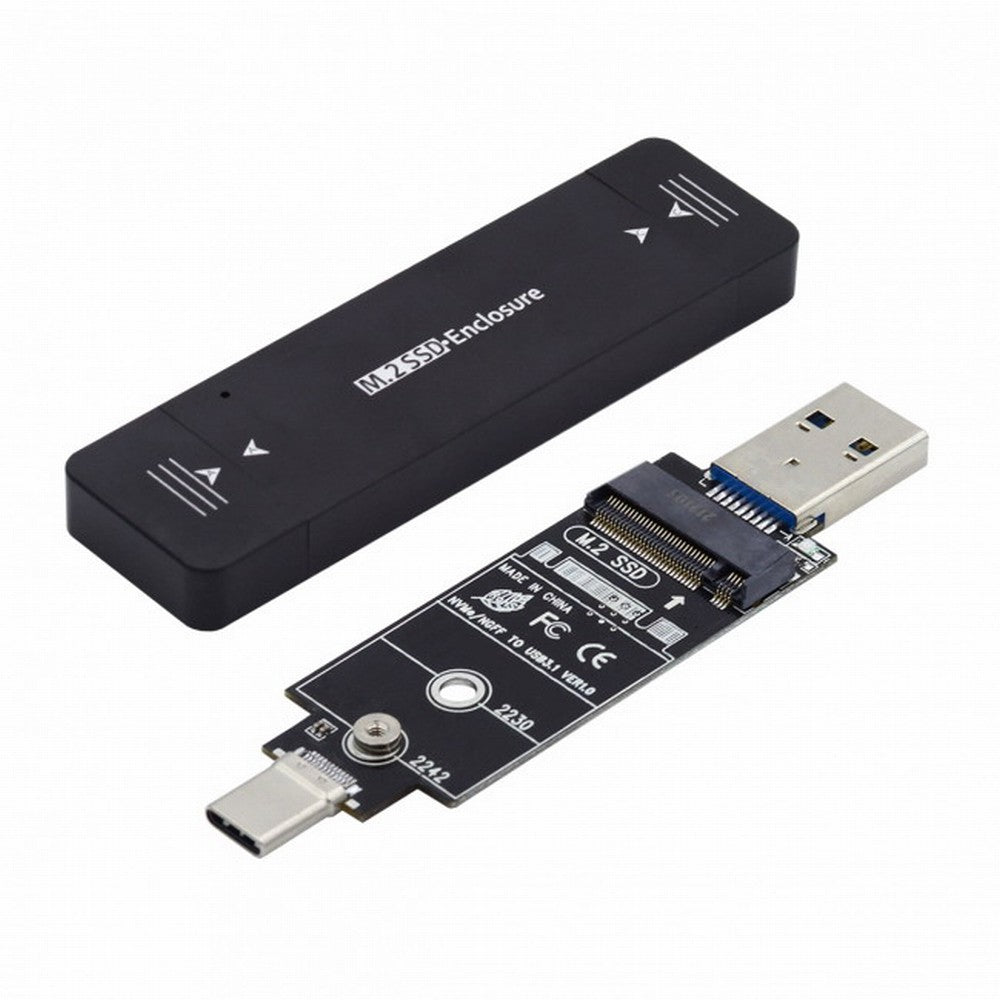 CY Combo Type-C USB3.0 to NVME M-key M.2 NGFF SATA SSD PCBA Case 2230/2242mm Adapter RTL9210B Chipset UC-057-2242MM