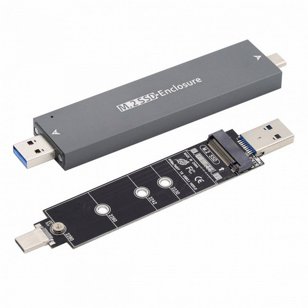 CY Combo Type-C USB3.0 to NVME M-key M.2 NGFF SATA SSD PCBA Case 2280/2242/2230mm Adapter RTL9210B Chipset UC-057-2280MM