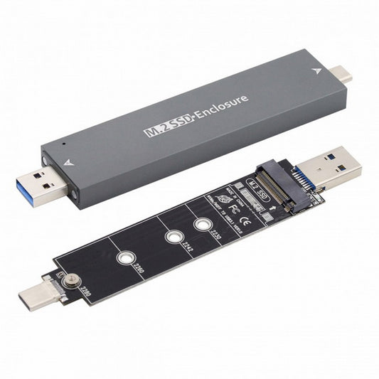 CY Combo Type-C USB3.0 to NVME M-key M.2 NGFF SATA SSD PCBA Case 2280/2242/2230mm Adapter RTL9210B Chipset UC-057-2280MM