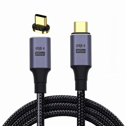 CY Magnetic Connector USB4 Cable 20Gbps Male to Male with 100W Charging and 8K@60Hz 5K@60Hz USB4.0 UC-034-BK-2.0M