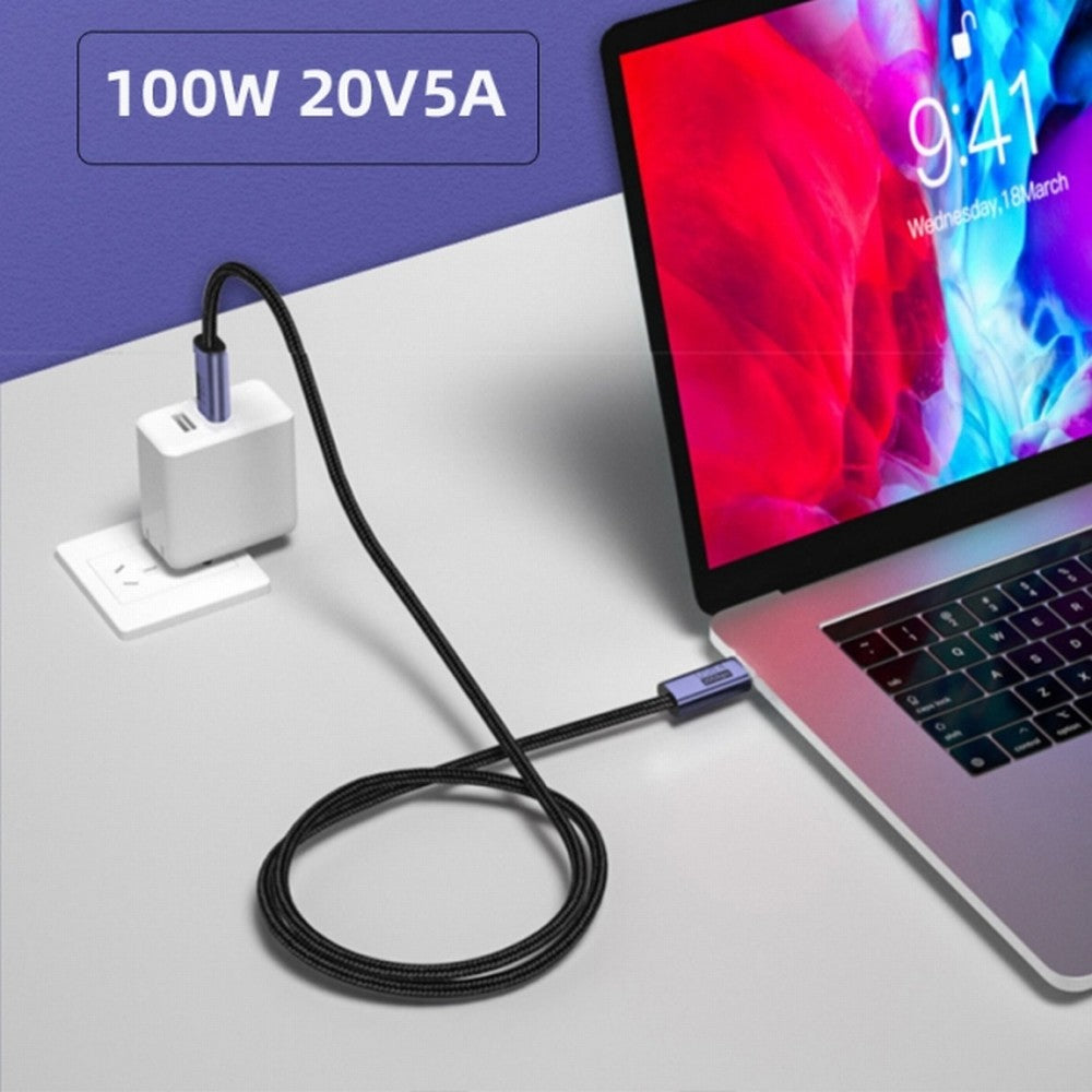 CY Magnetic Connector USB4 Cable 20Gbps Low Profile Angled 90 Degree with 100W Charging and 8K@60Hz 5K@60Hz USB4.0 UC-034-LP-2.0M