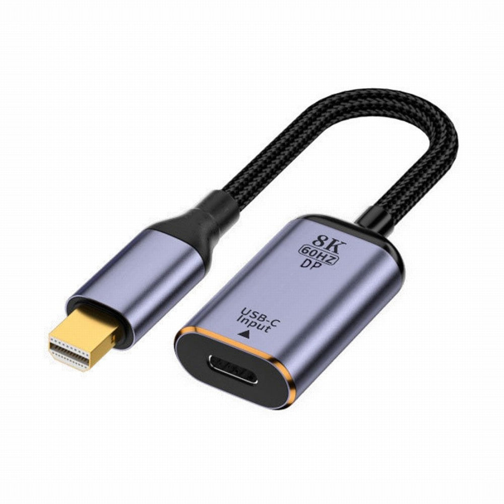 CY USB-C Type C Female Source to Mini Displayport DP 1.4 Sink HDTV Cable 8K@60hz 4K@120hz for Tablet Phone Laptop UC-038-M8K